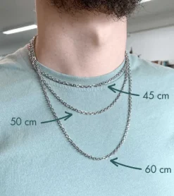 Ankerhalskæde, Stål 3 mm