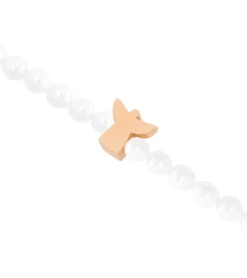 Armbånd med en engel og perlemor, Roseguld