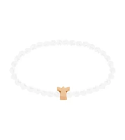 Armbånd med en engel og perlemor, Roseguld