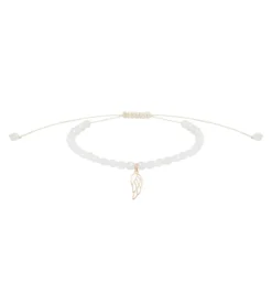 Armbånd med englevinge og månesten, roseguld