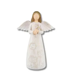 Blomster engel m. roser, 16cm