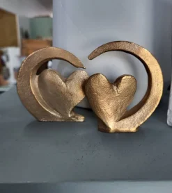 Bronze, Hjerter i to dele, Skulptur