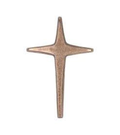 Bronzekors til væg, 10,5 cm