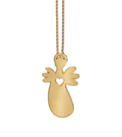 CORA Halskæde, Engel med hjerte 9 kt GULD