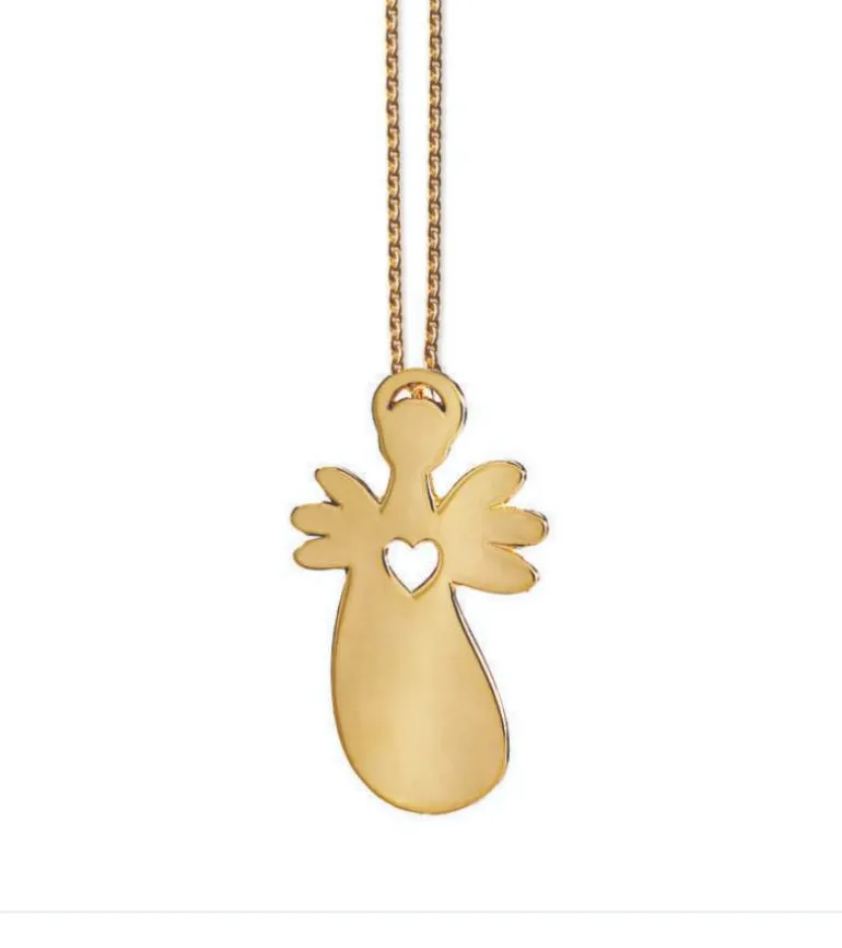 CORA Halskæde, Engel med hjerte 9 kt GULD