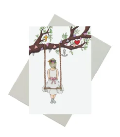 Dobbeltkort, Konfirmation, Pige, m. kuvert, A6