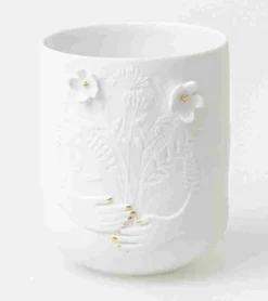 Fyrfadsstage, Buket med hænder, Hvidt porcelæn