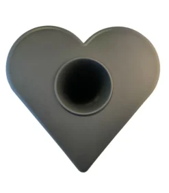 Gravvase udformet som hjerte i plast, 2 L vand, Grå