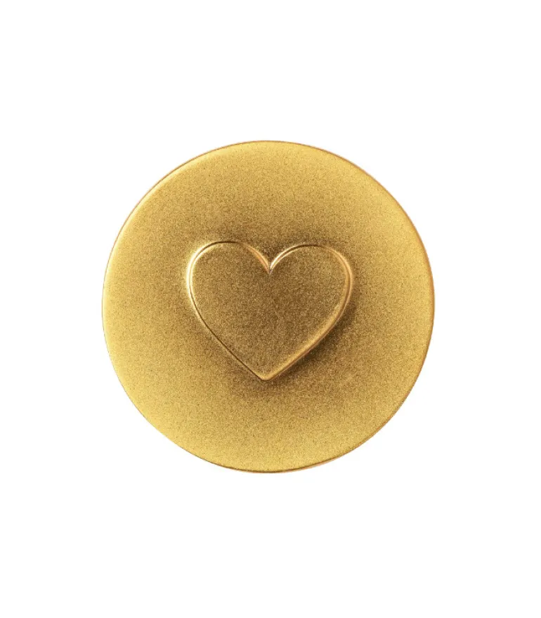 Guld Hjerte amulet i pose