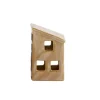 Halvt keramik hus, Beige, 12 cm