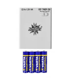 Herrnhuter Batteriholder m. timer til 1 LED 13 cm stjerne og 1-3 LED 8 cm stjerne