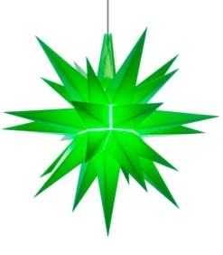 Herrnhuter Stjerne, Grøn, Plast, 13 cm LED