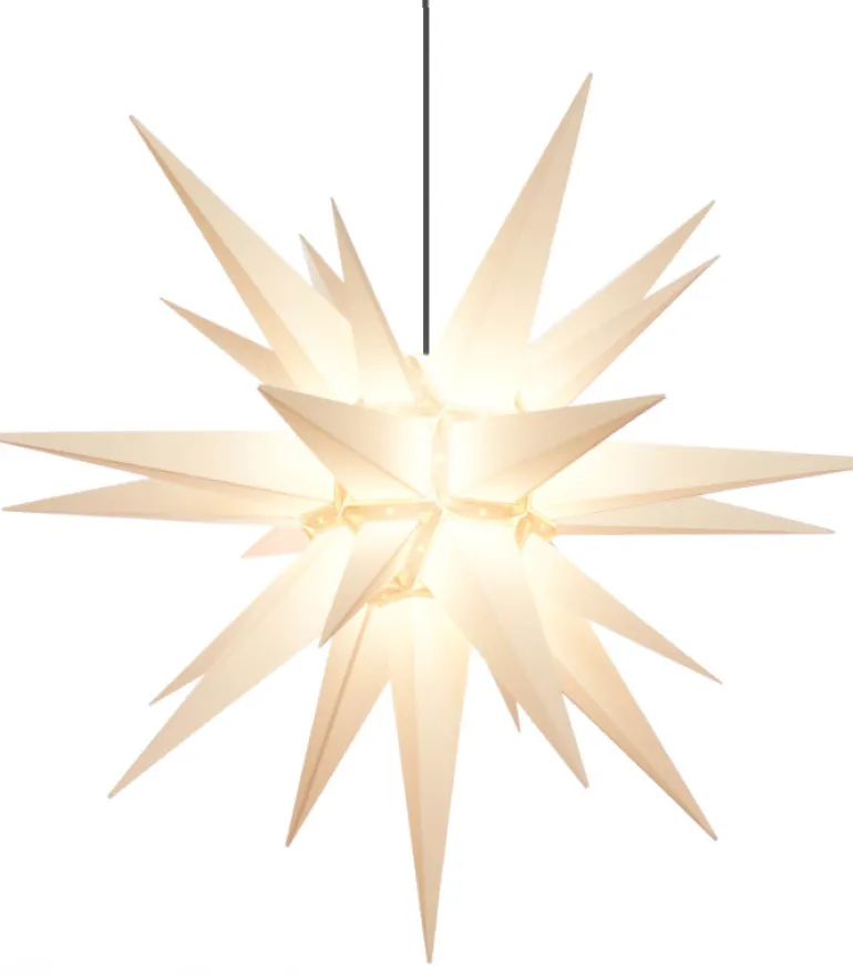 Herrnhuter Stjerne, Hvid, Plast, 130 cm