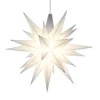 Herrnhuter Stjerne, Hvid, Plast, 13 cm LED