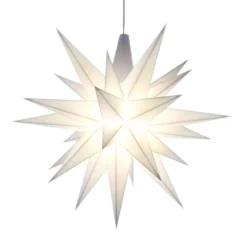Herrnhuter Stjerne, Hvid, Plast, 13 cm LED