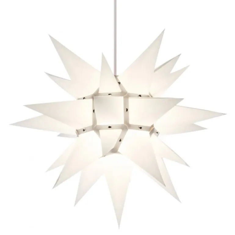 Herrnhuter Stjerne, Hvid, Papir, 40 cm