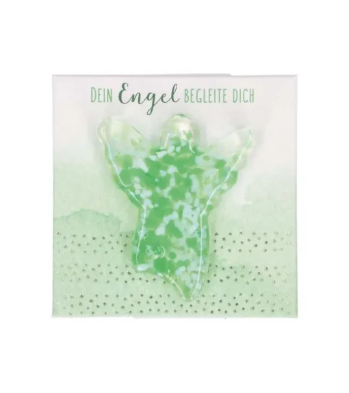Hånd glas engel, grøn