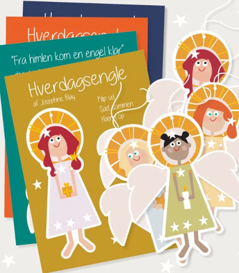 Hverdagsengel Klip-ud, gul kjole