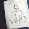 Hvid mulepose med Jesus