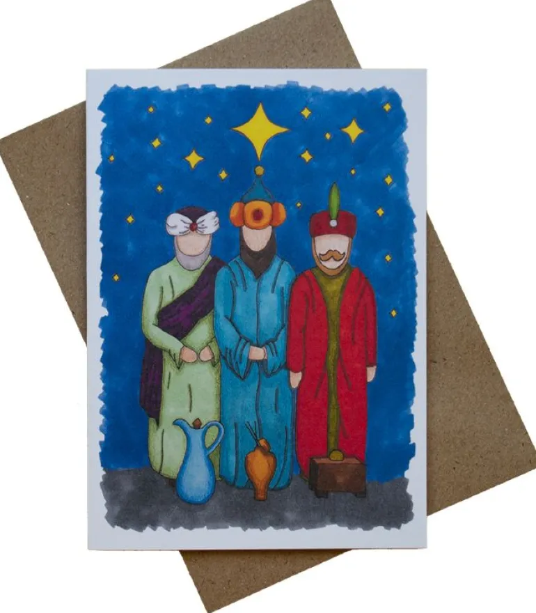 Julekort, De Tre Visemænd, Dobbeltkort