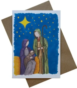 Julekort, Maria, Josef og Jesusbarnet, Dobbeltkort