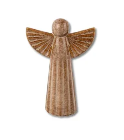 Keramik engel, brun, 17cm