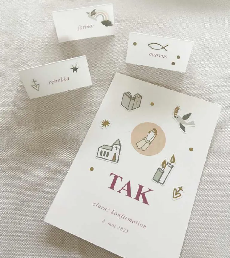 Klistermærke Sæt, Dåb og konfirmation