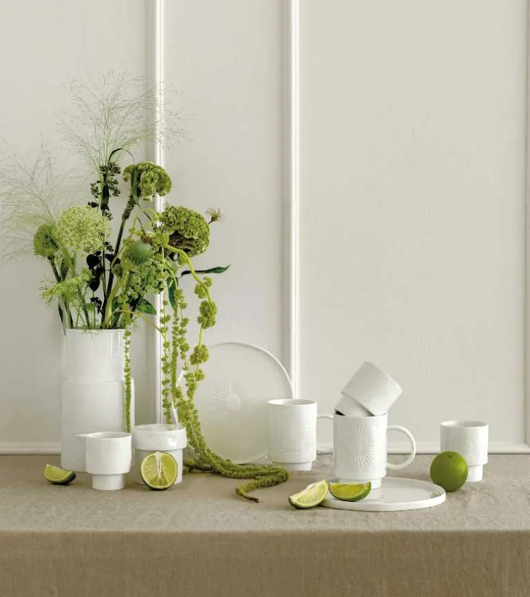 Krus med sol, Porcelæn