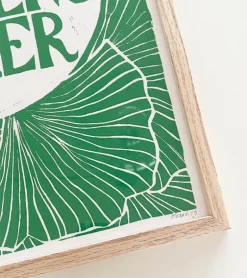 Linoleumstryk: Håb Er Sjælens Anker, A3 Plakat, Grøn