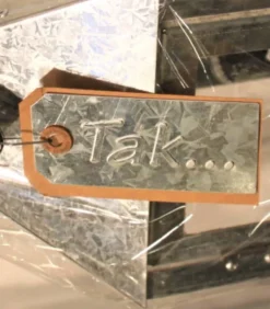 Manilla Kort “TAK…” Galvaniseret