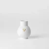 Mini-Kuglevase Guld Hjerte, 9 cm