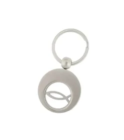 Nøglering med indkøbsmønt “Fisk”