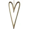 Ophæng, Guld hjerte, 24 cm
