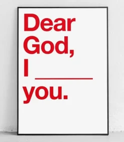Plakat: DEAR GOD, A3
