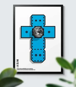 Plakat: Johannes 3:16, 50×70 cm