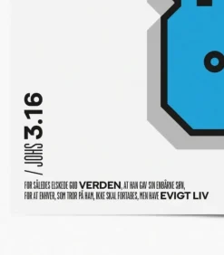 Plakat: Johannes 3:16, 50×70 cm