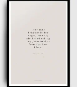 Plakat: Vær ikke bekymrede for noget, A3