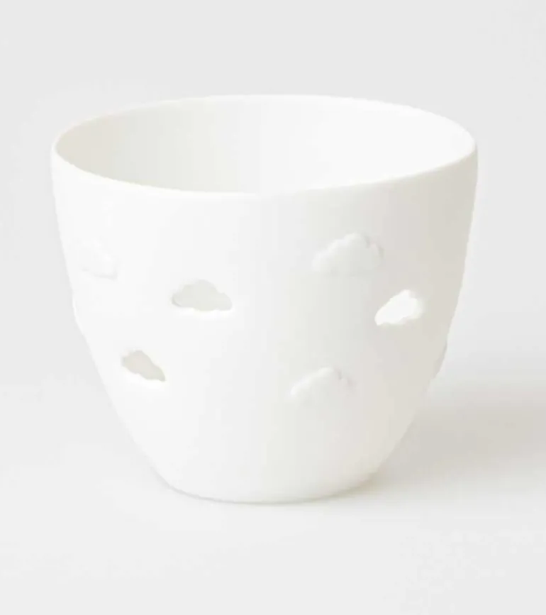 Poesi stage, Engel med måne, Hvidt porcelæn