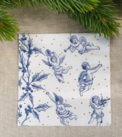 Sharing Moments, Frokostserviet, Hvid med blå engle