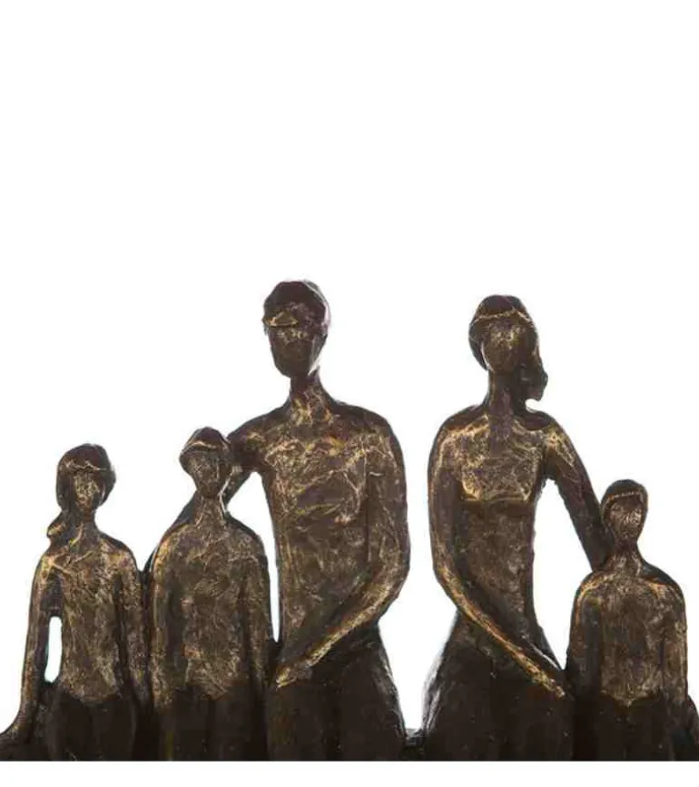 Skulptur: Familien har hjemstad i hjertet, metal, 26 cm