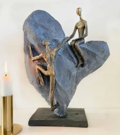 Skulptur, Par på hjerte, 30 cm