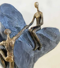 Skulptur, Par på hjerte, 30 cm