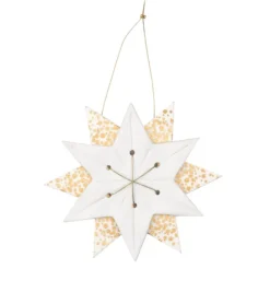 Stjerne i porcelæn og papir, ophæng
