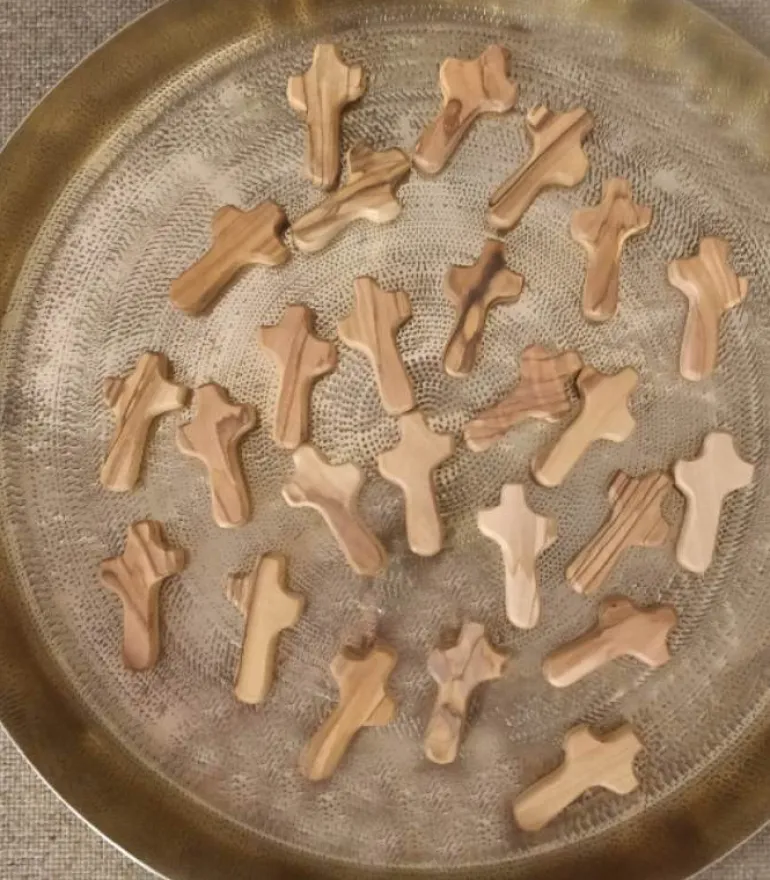 25 stk Lommekors i Oliventræ – 5 cm