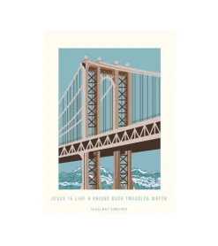 Ufaglært kunstner, bridge over troubled water, A3 Plakat