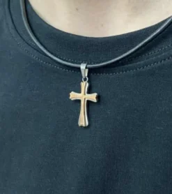 Vedhæng, Kors, Rosa stål